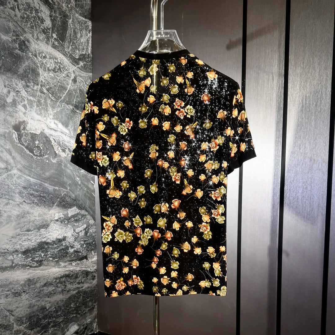 Golden Rose Rhinestone T-Shirt