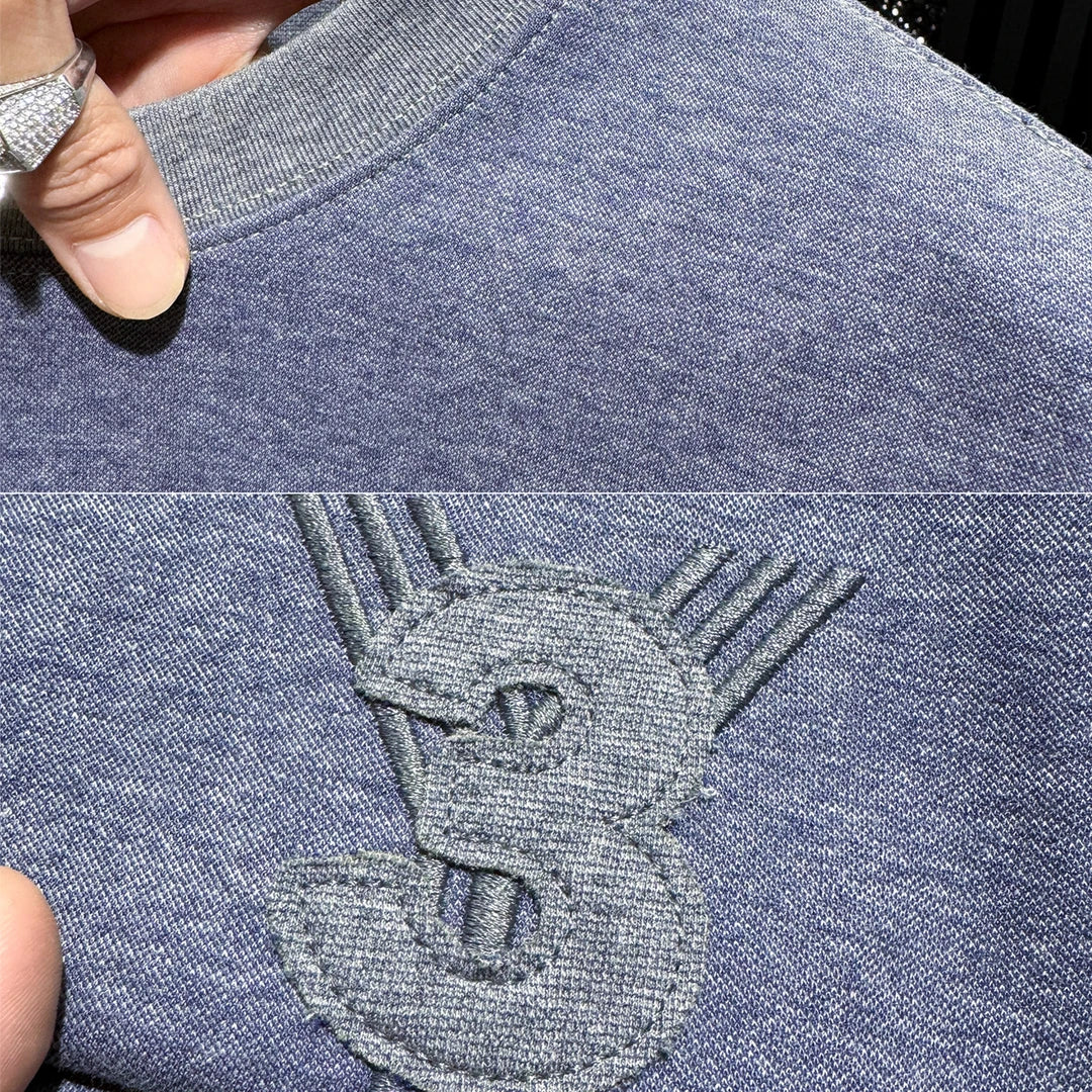 Number Embroidery Short Sleeve