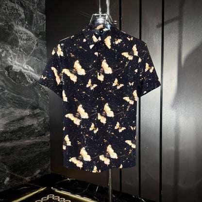 Golden Rhinestone Butterfly Shirt
