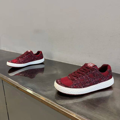 Glitter Knit Casual Sneakers