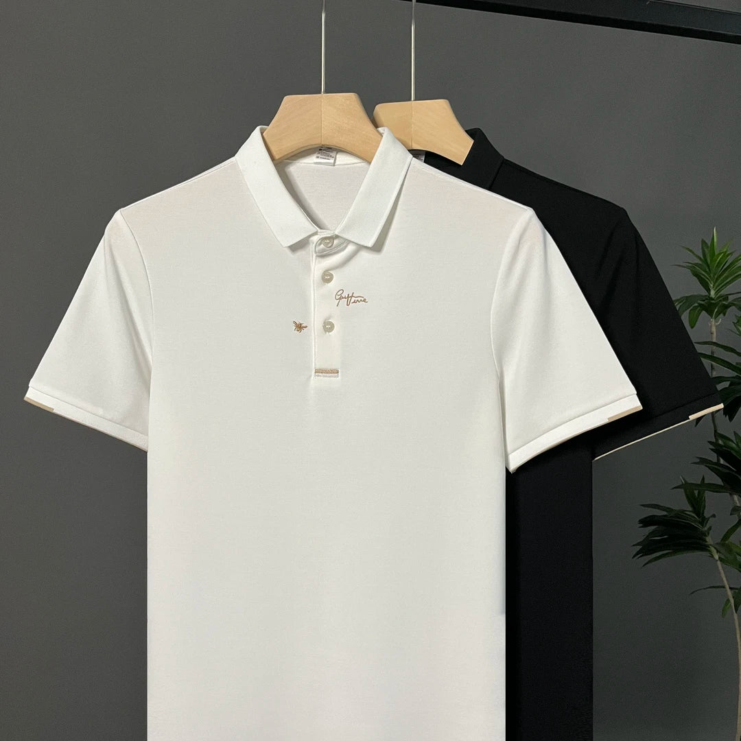 Bee Pattern Casual Polo Shirt