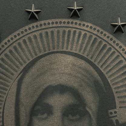 Studded Virgin Mary short-sleeved shirt