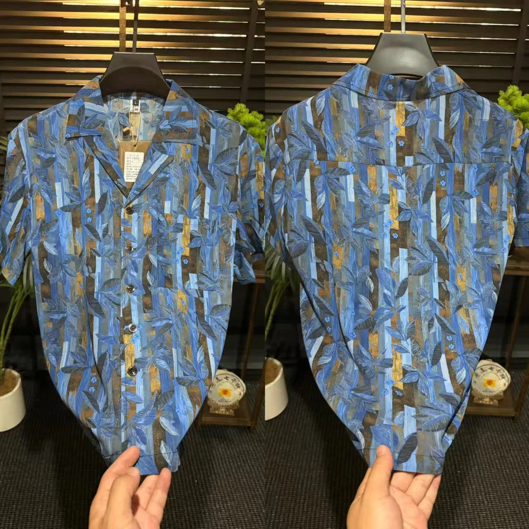 Vintage Leaf Checkered Shirt