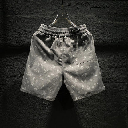 Floral Print Rhinestone Shorts