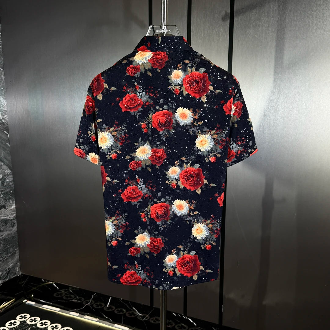 Red White Flower Tee