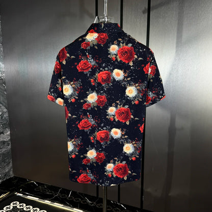 Red White Flower Tee