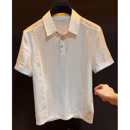 Solid Color Skin-Friendly Casual Polo Shirt