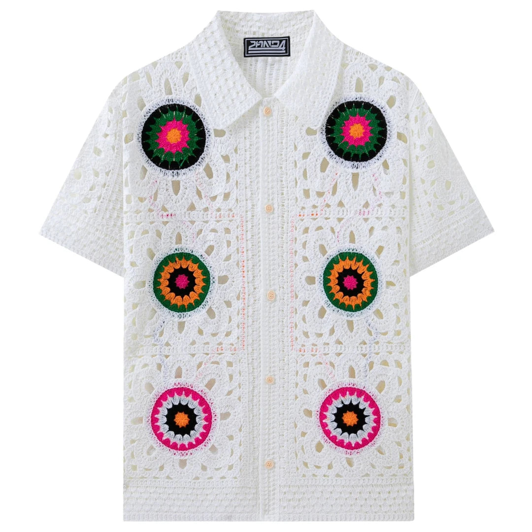 Handwoven Hollow Floral Shirt