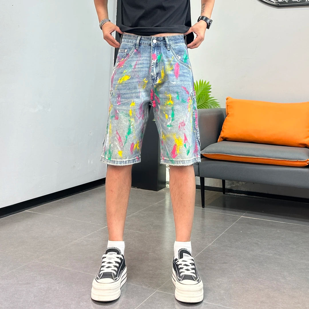 Oil Painting Print Jeans