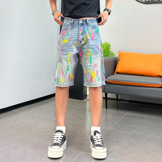 Oil Painting Print Jeans