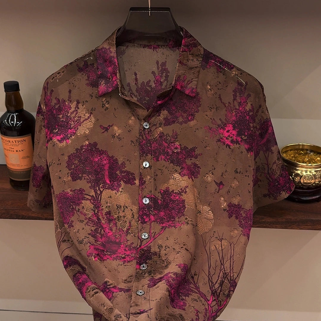 Tree Print Lightweight Shirt