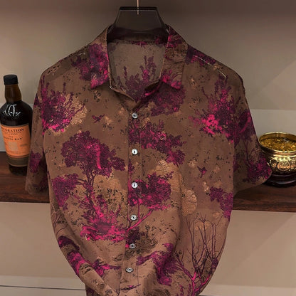 Tree Print Lightweight Shirt