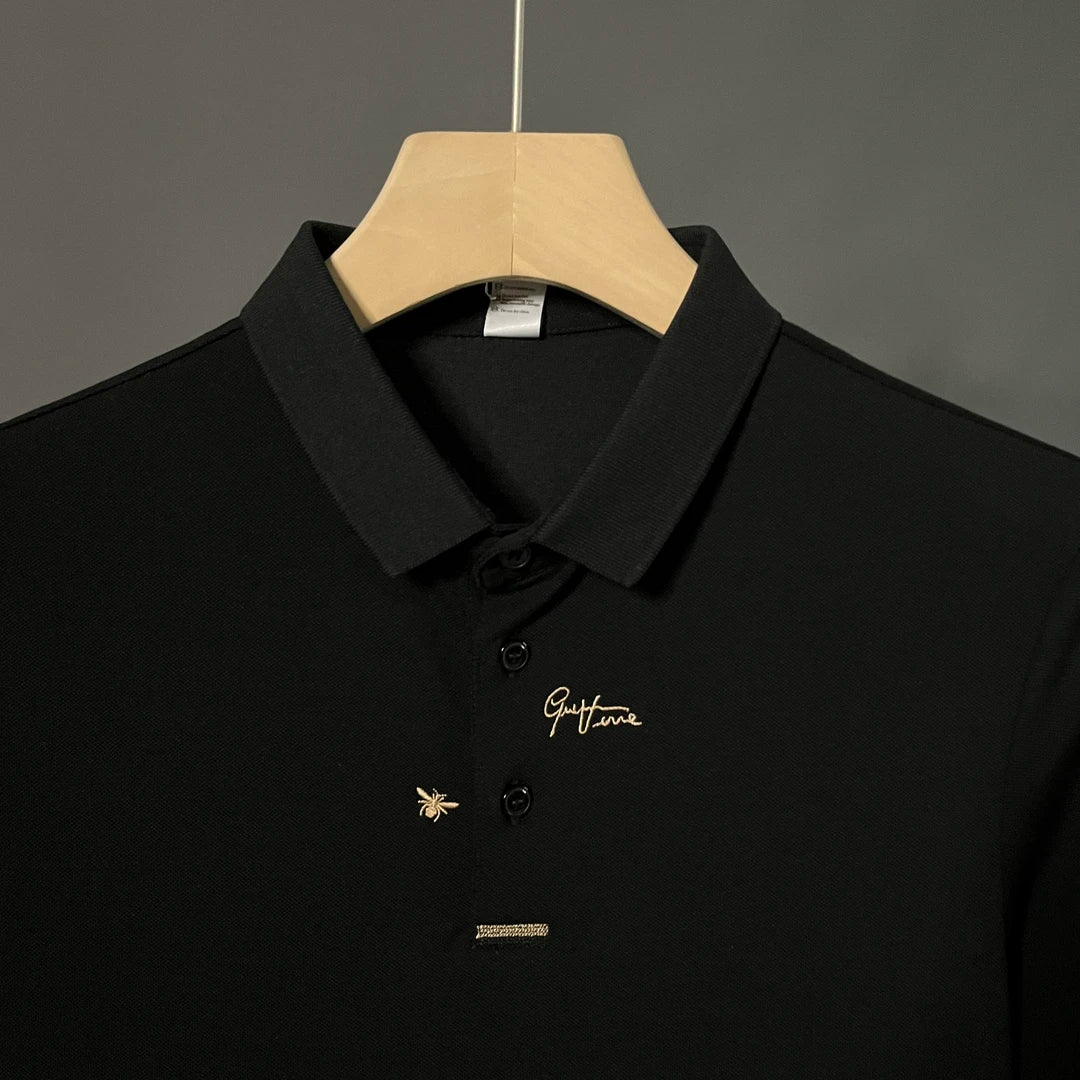 Bee Pattern Casual Polo Shirt