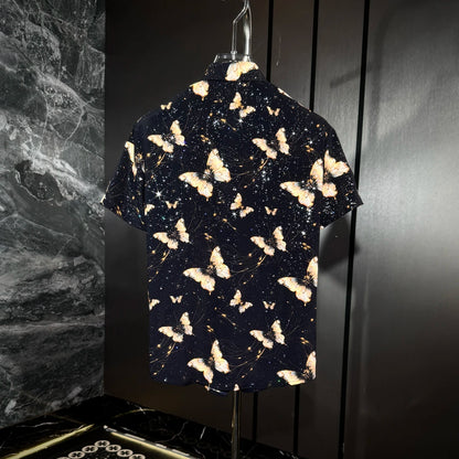Golden Rhinestone Butterfly Shirt