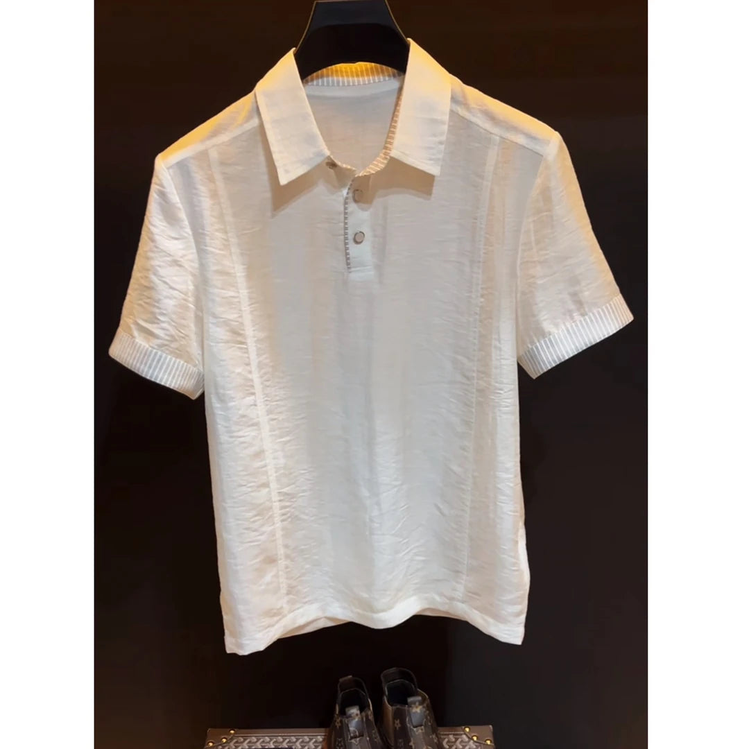 Solid Color Skin-Friendly Casual Polo Shirt