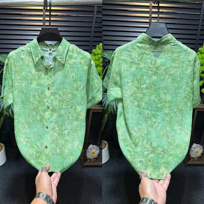 Green Floral Print Shirt
