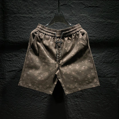Floral Print Rhinestone Shorts