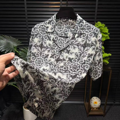 Black and White Pattern Shirt