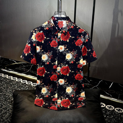 Red White Flower Tee