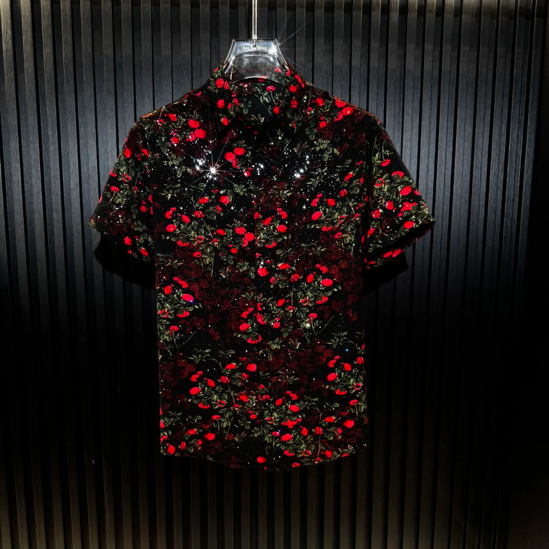 Rose Bouquet Rhinestone Shirt