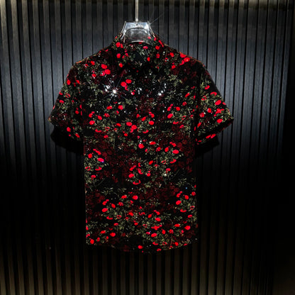 Rose Bouquet Rhinestone Shirt