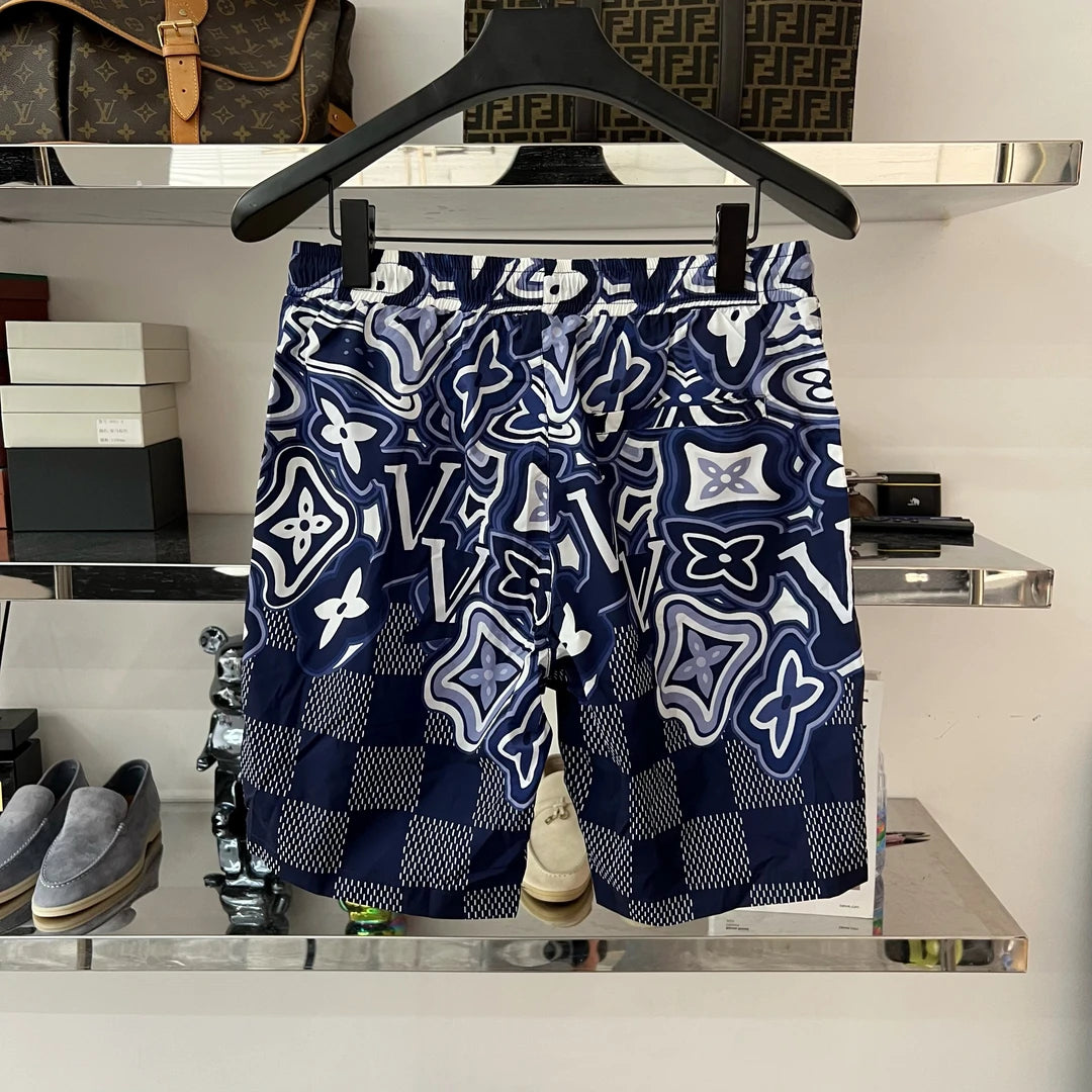 Square & Four-Leaf Clover Pattern Shorts