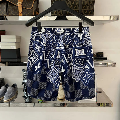 Square & Four-Leaf Clover Pattern Shorts