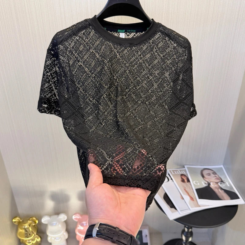 Grid Mesh T-shirt