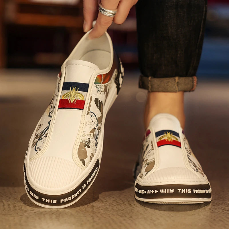 Luxury Bee Accent Casual Sneakers