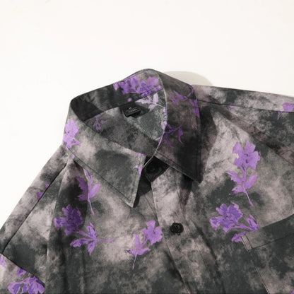 Purple Floral Print Shirt