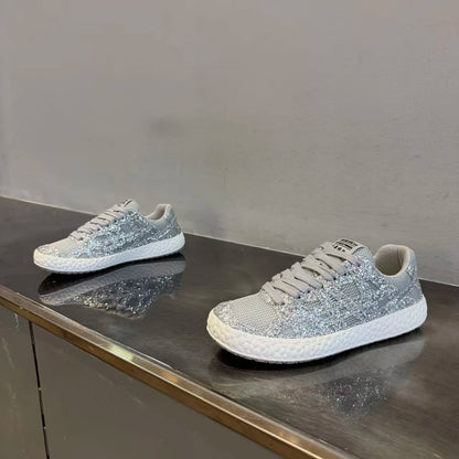 Glitter Knit Casual Sneakers