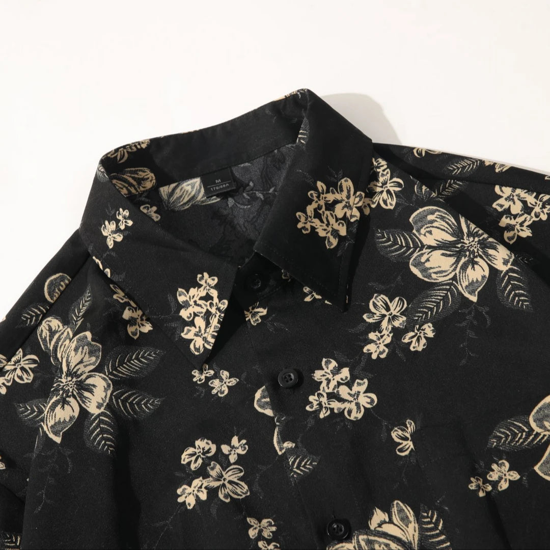 Black Base Bold Floral Shirt
