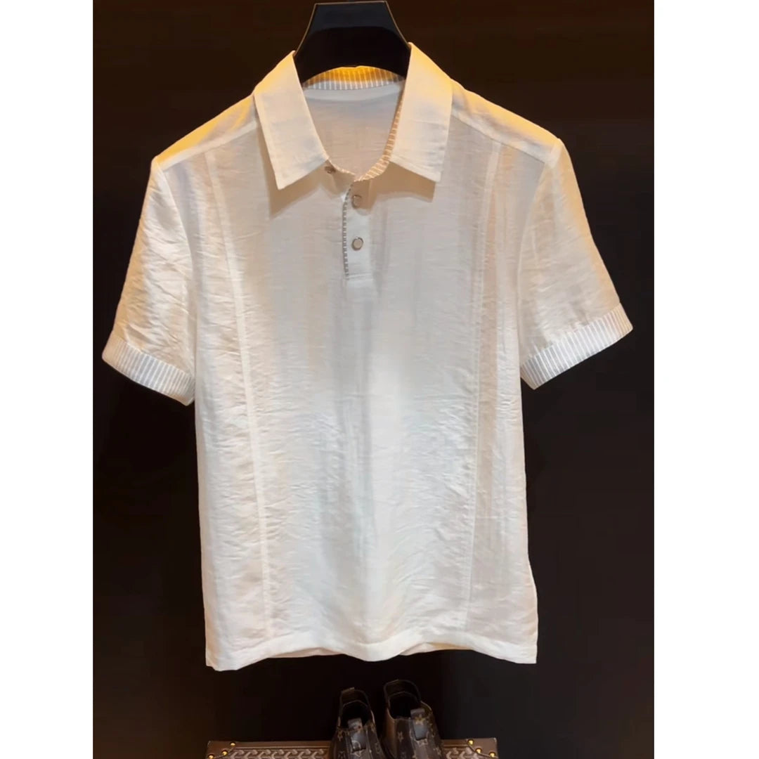 Solid Color Skin-Friendly Casual Polo Shirt