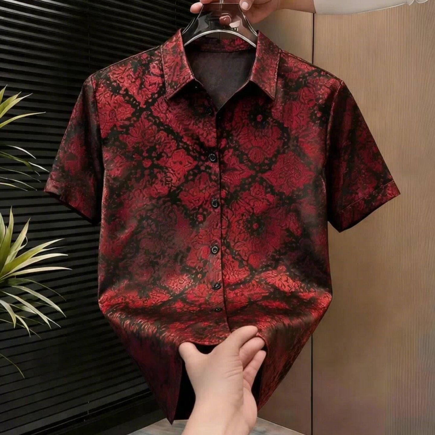 Red Vintage Pattern Shirt