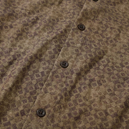 Luxury Brown Square Pattern Shirt