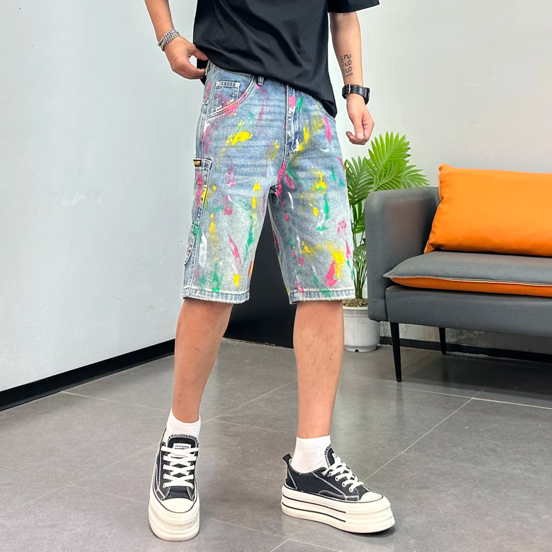 Oil Painting Print Jeans