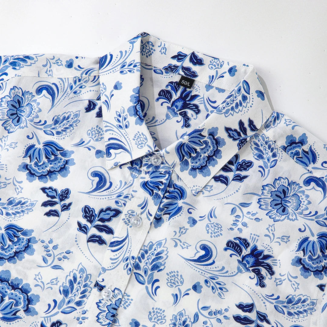 Blue And White Porcelain Style Shirt