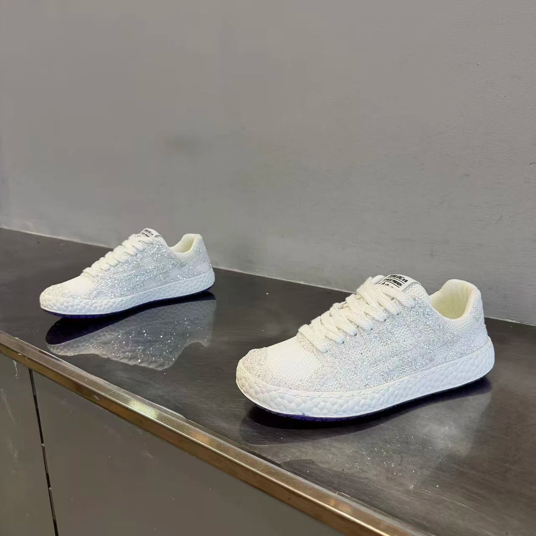 Glitter Knit Casual Sneakers