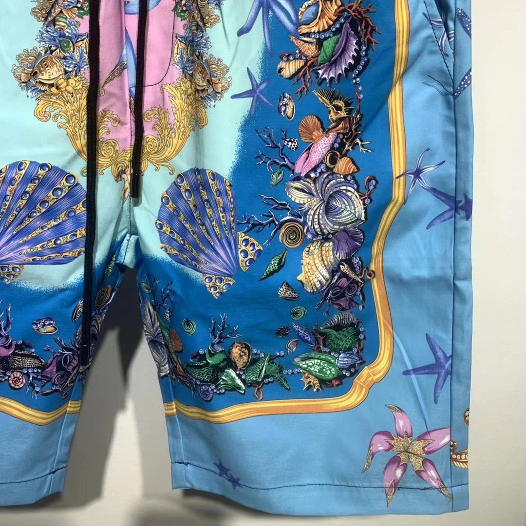 Sea Creature Print Shorts