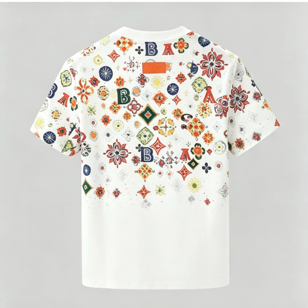 Classic Floral Graphic Print Casual T-Shirt