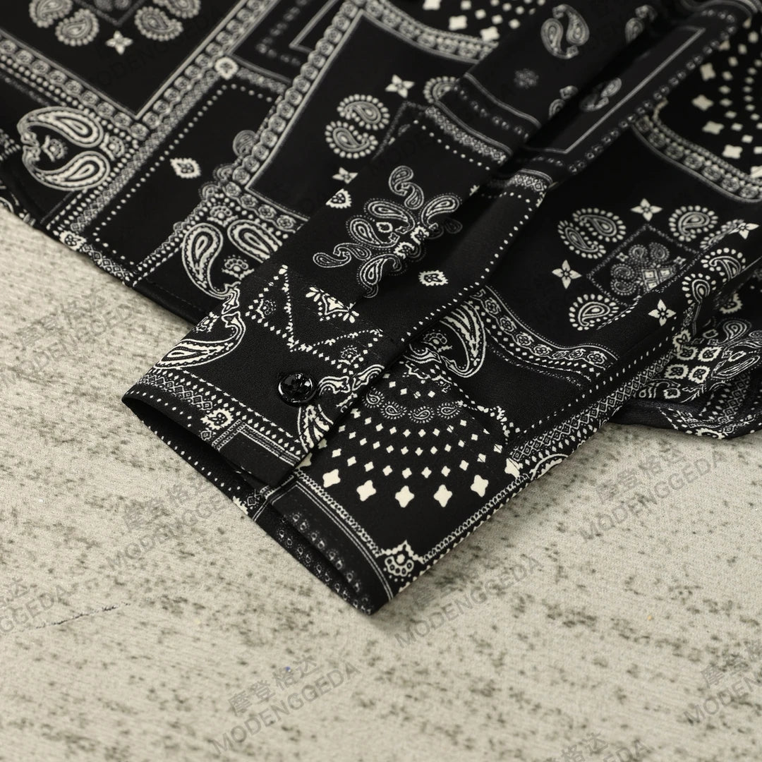 Retro Paisley Pattern Shirt