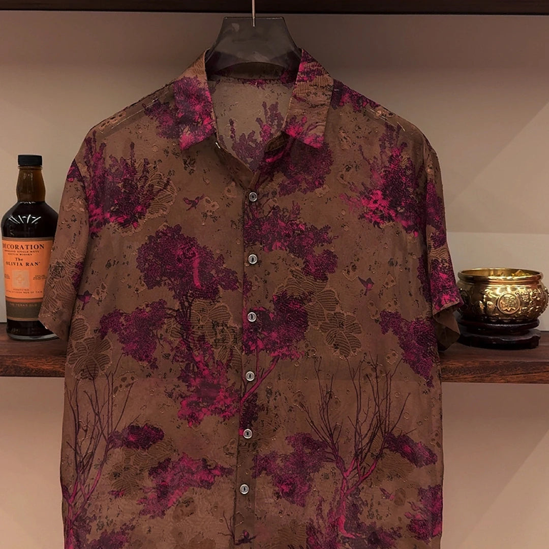 Tree Print Lightweight Shirt