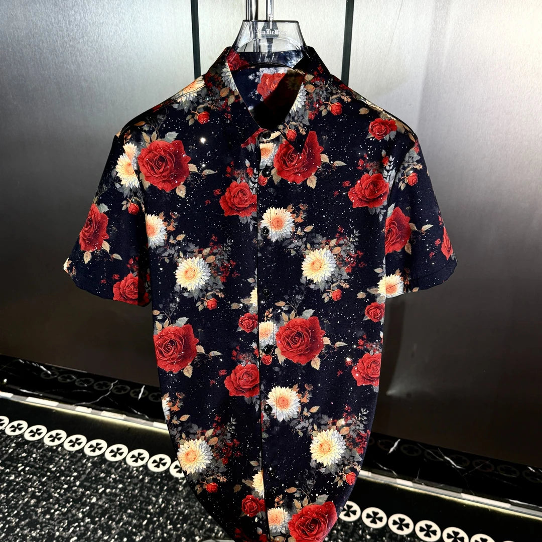 Red White Flower Tee