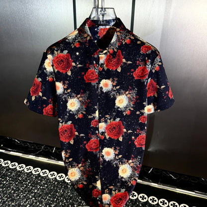 Red White Flower Tee