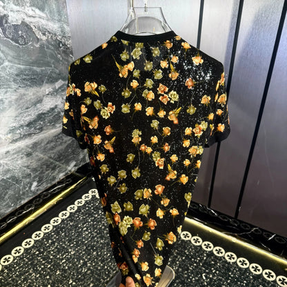 Golden Rose Rhinestone T-Shirt