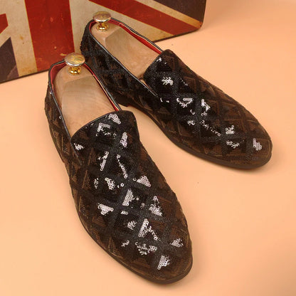 Square Sequin Loafers