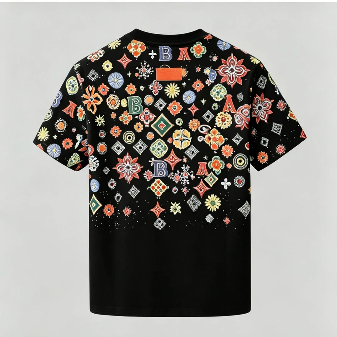 Classic Floral Graphic Print Casual T-Shirt