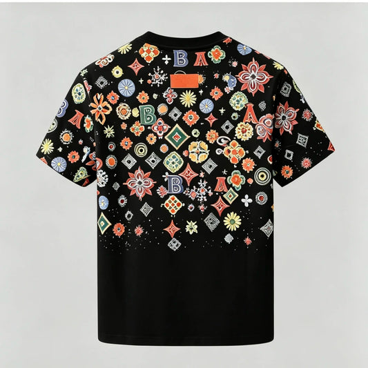 Classic Floral Graphic Print Casual T-Shirt