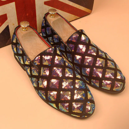 Square Sequin Loafers