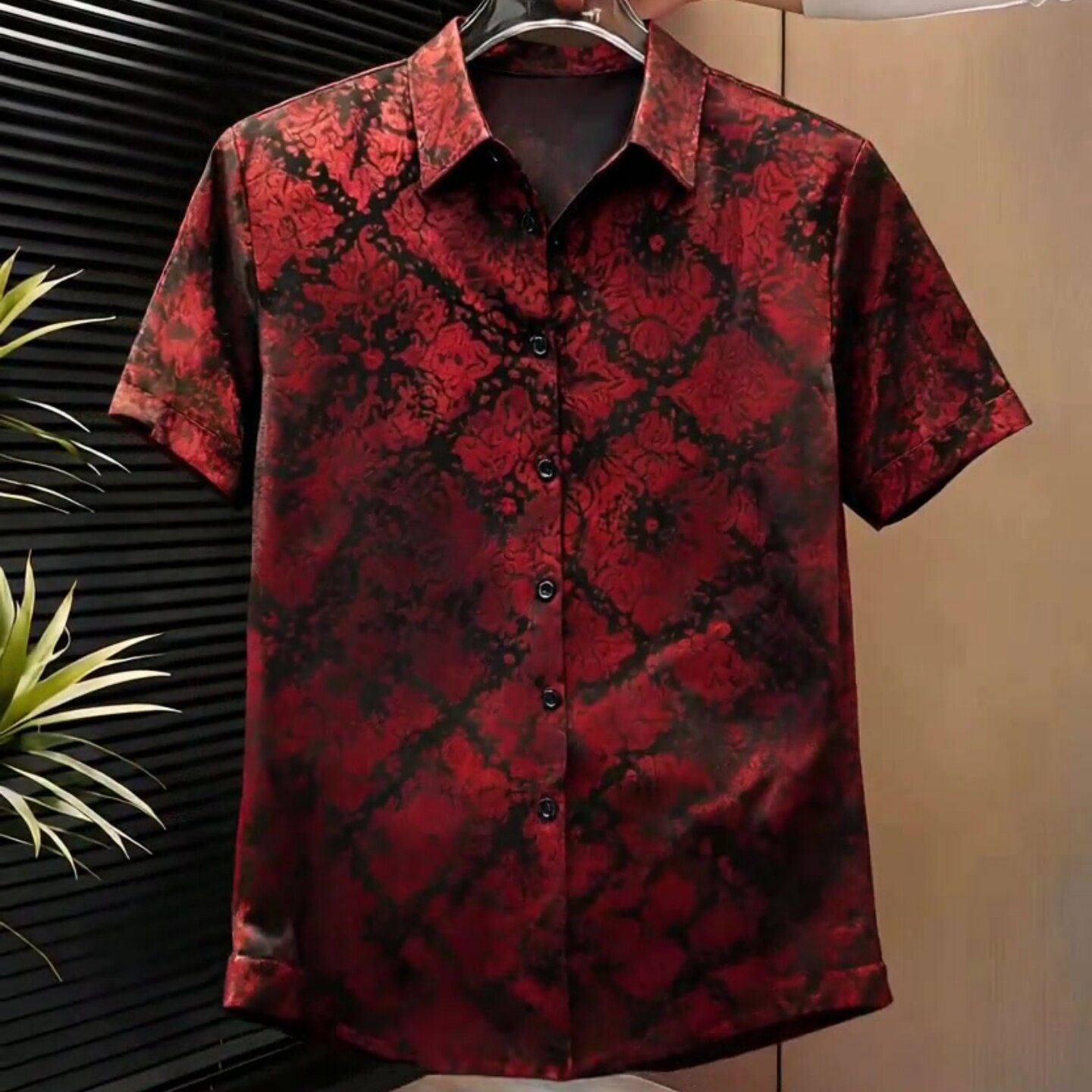 Red Vintage Pattern Shirt